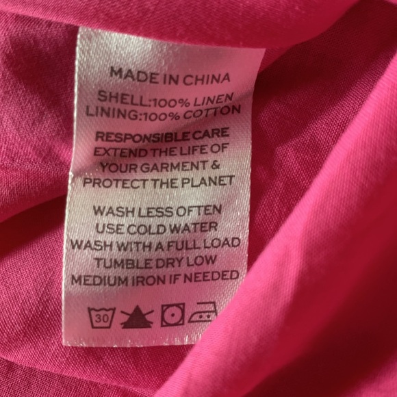 New Hill House The Paz Skirt pink size small linen ruffle feminine beachy preppy - Picture 11 of 12